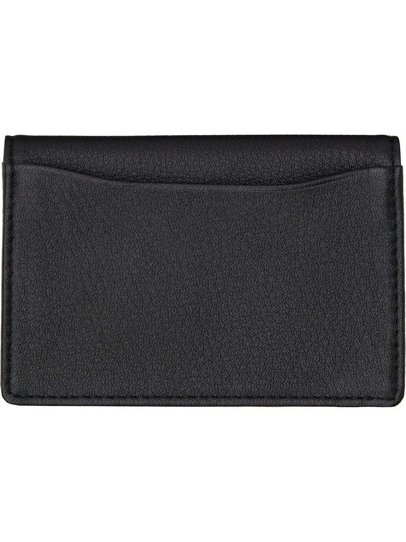 Yohji Yamamoto Black Leather Card Holder outlook
