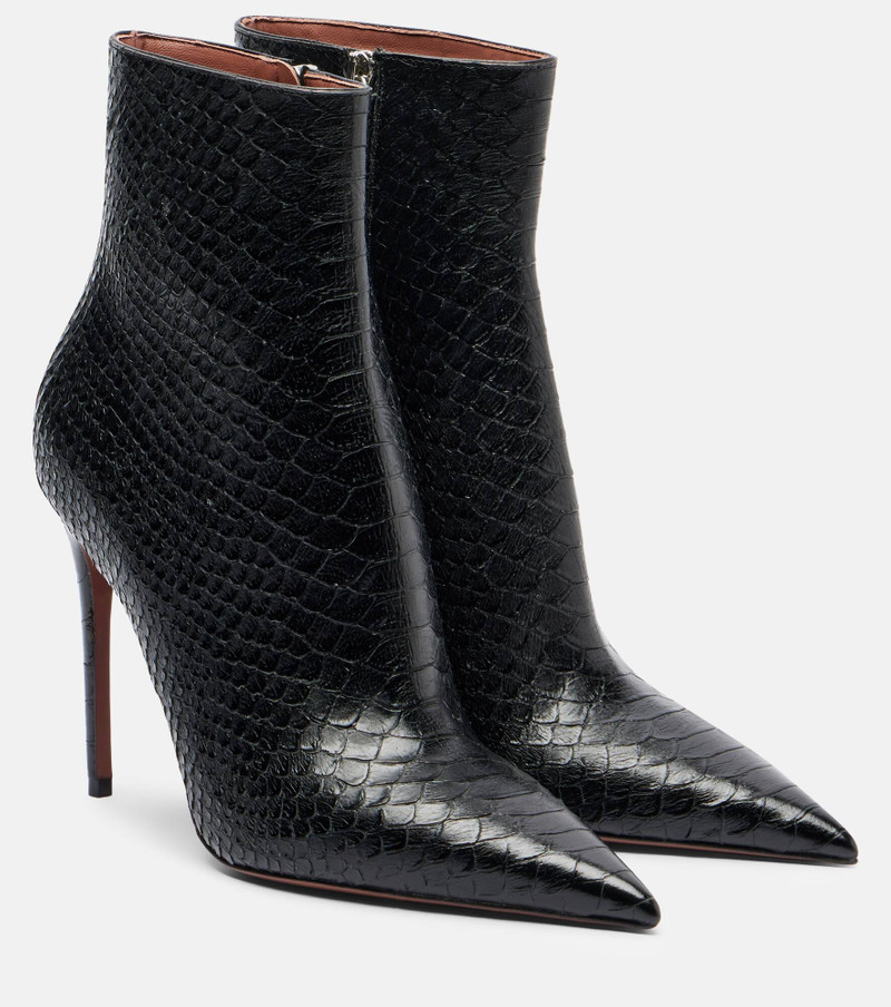 Vera 105 snake-effect leather ankle boots 1