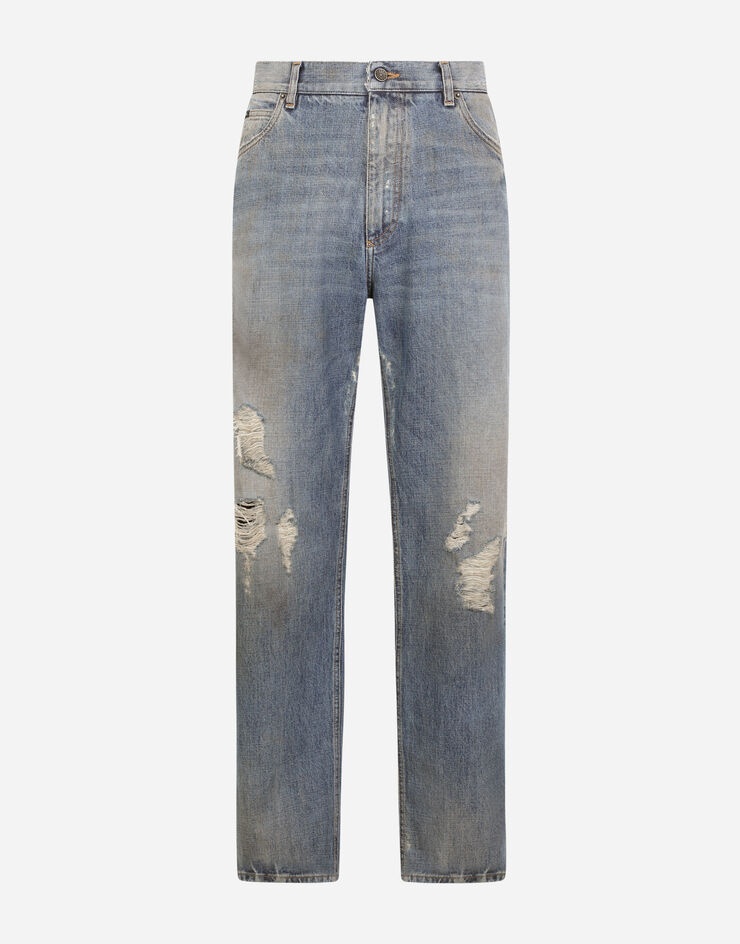 Washed oversize jeans with rips - 3