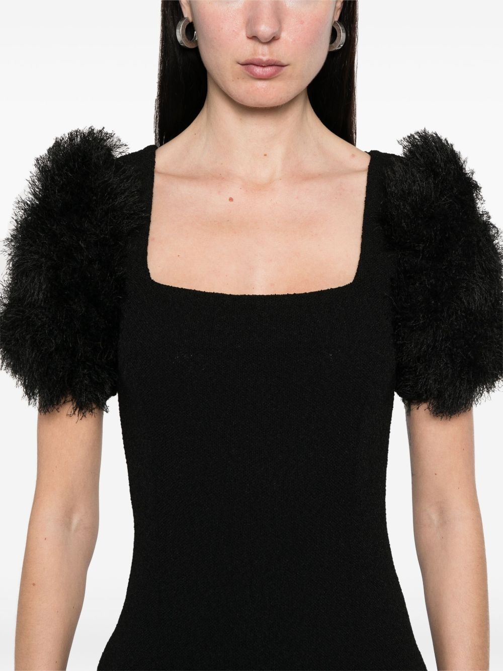 pompom-detail midi dress - 5