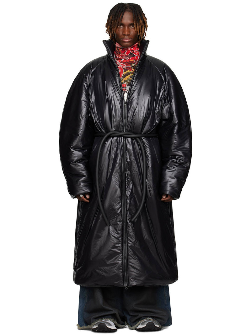 Black Lowdown Wadded Coat 1