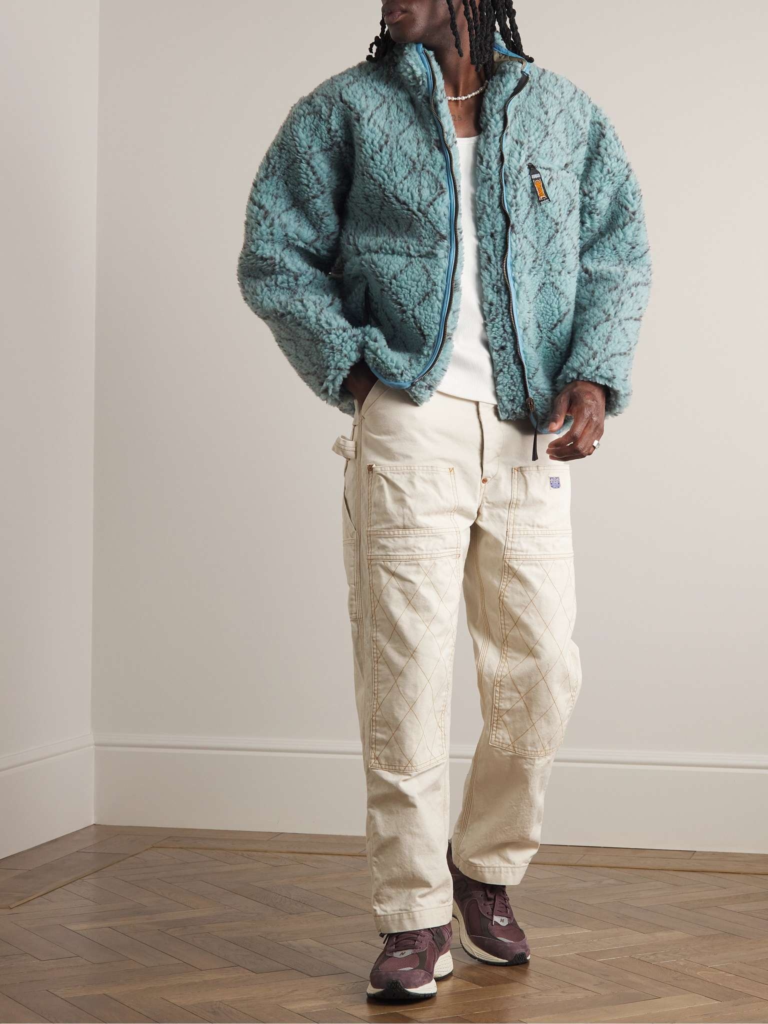 Sashiko Boa Reversible Printed Fleece and Shell Jacket - 2
