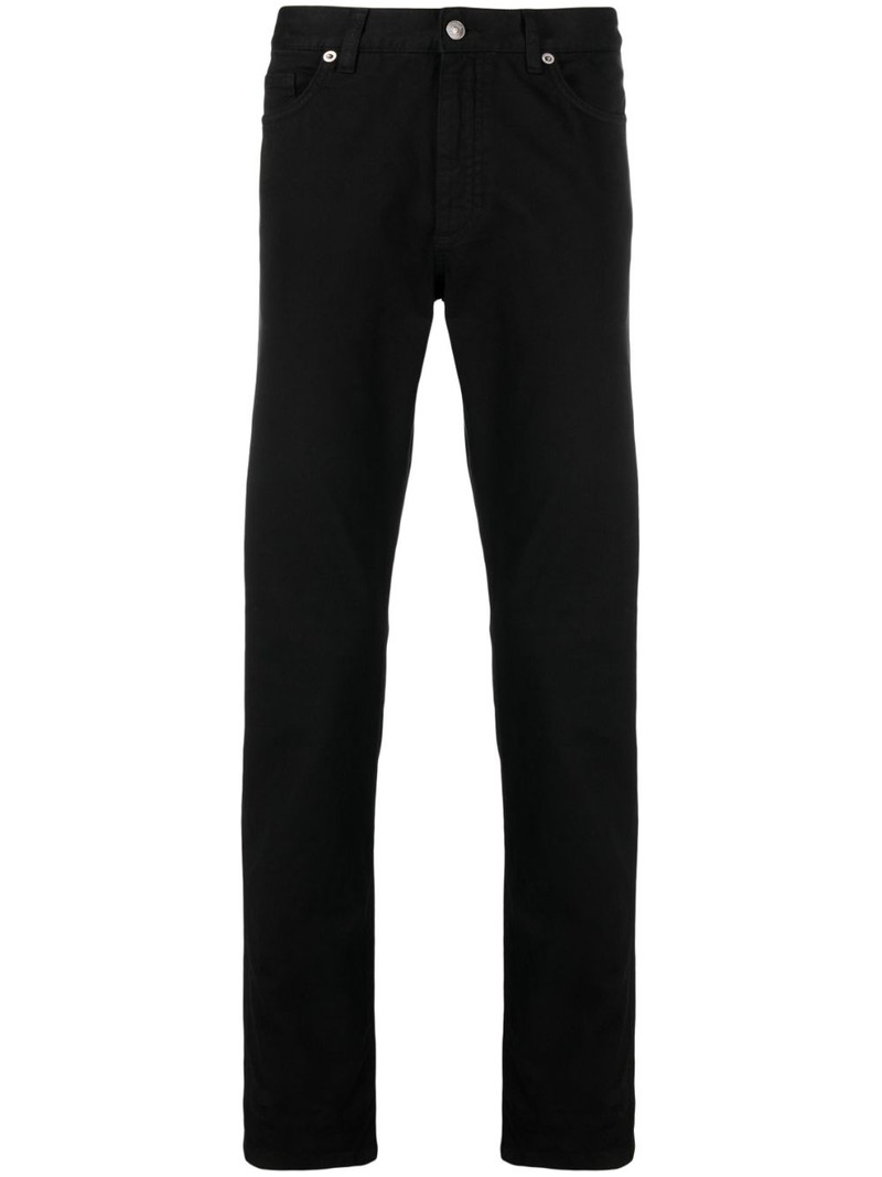 slim-cut gabardine trousers 1