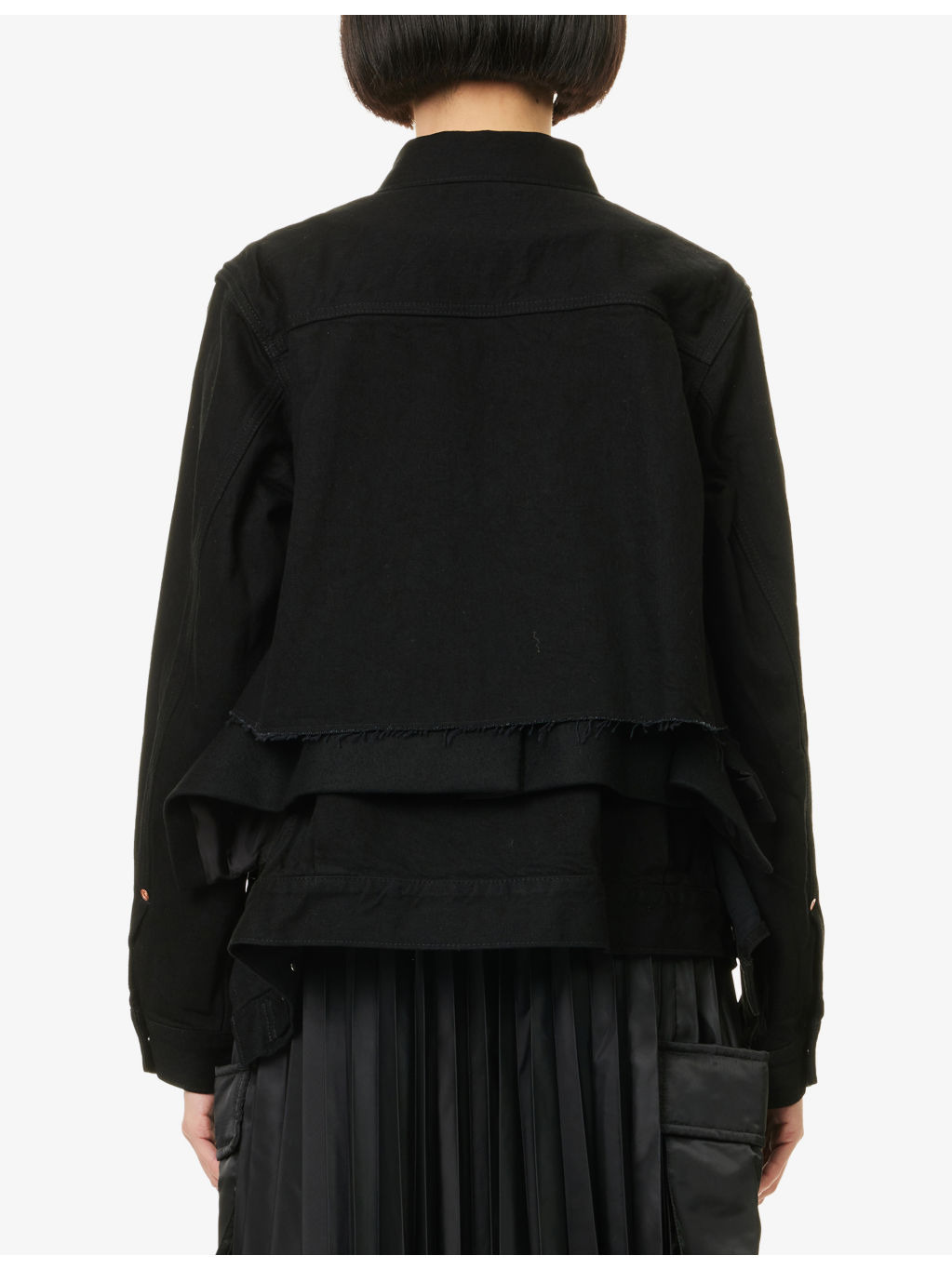 Cropped Panels Denim Jacket - 4