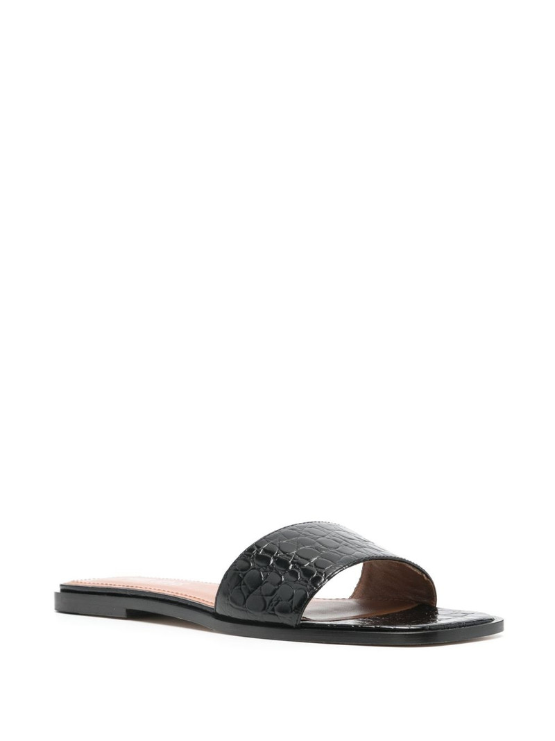 PARIS TEXAS crocodile-effect leather sandals outlook