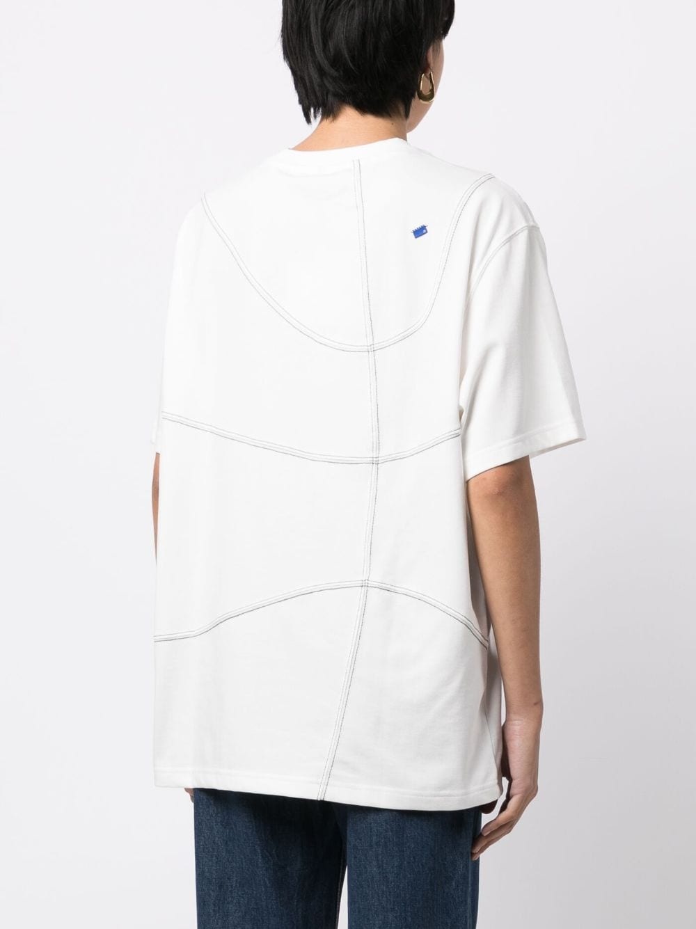 stitch-detailed cotton T-shirt - 4