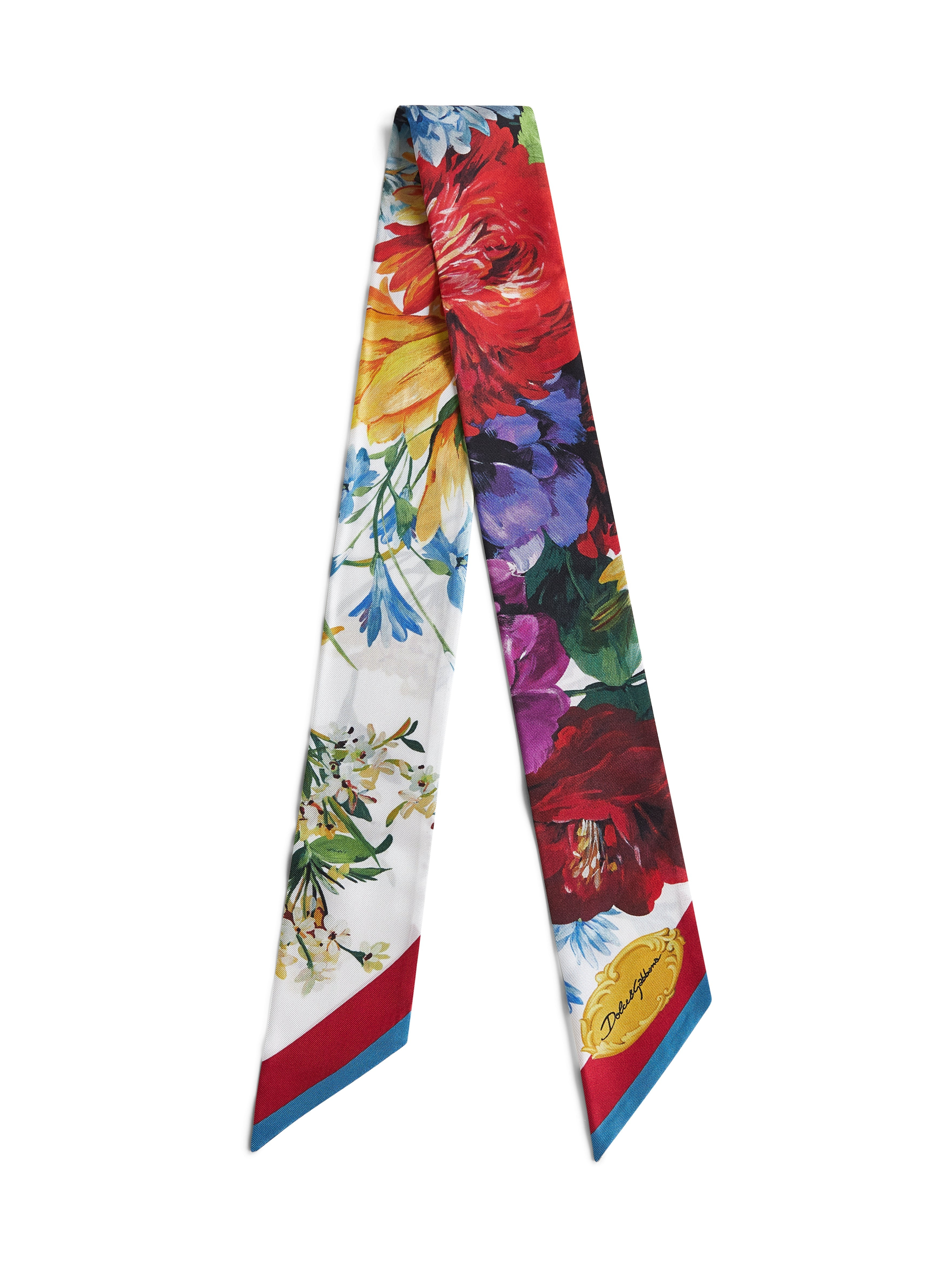 Dolce & Gabbana Women Flower Bouquet Print Silk Twill Bandeau - 2