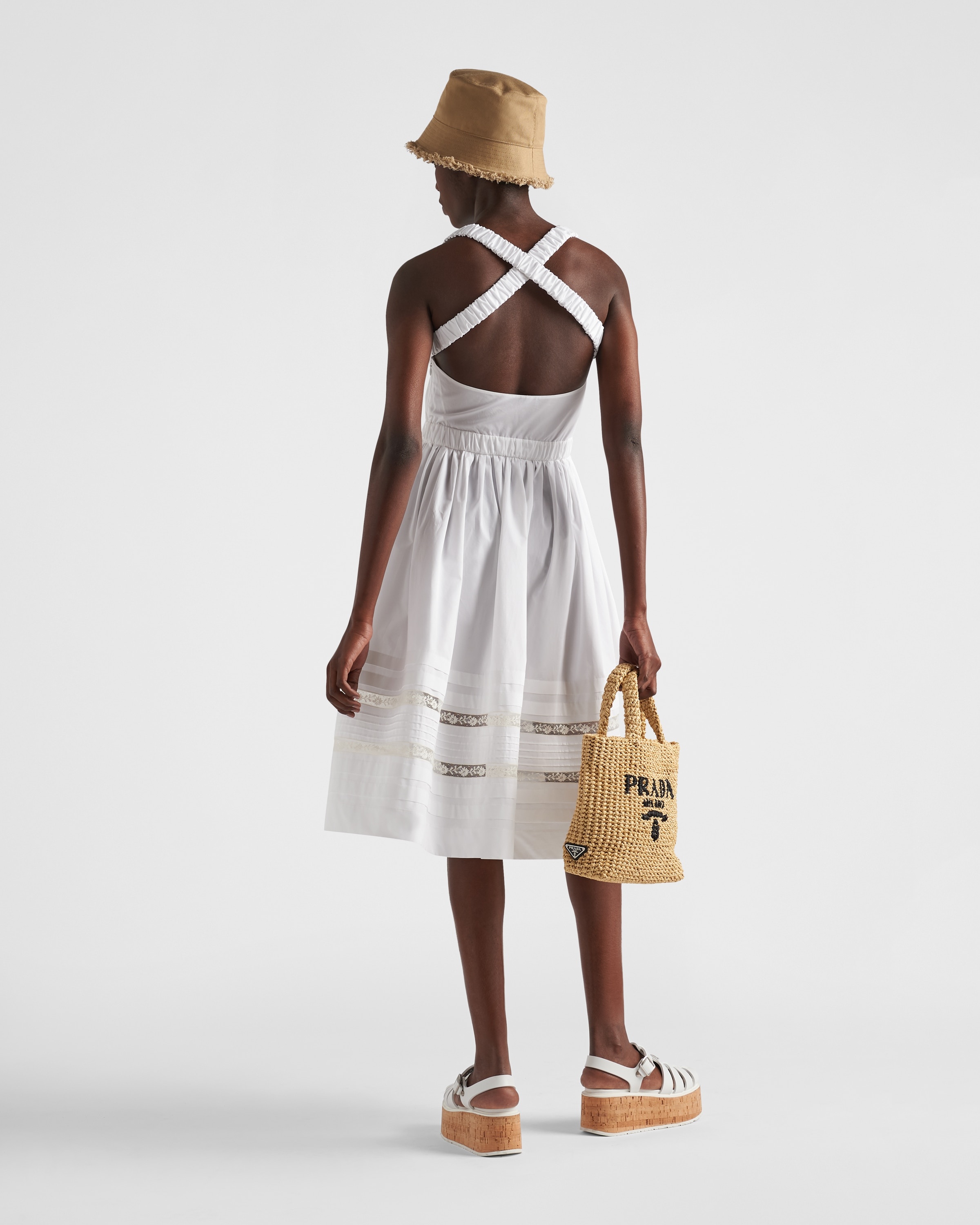 【プラダ・PRADA】Intarsia poplin dress Prada Intarsia poplin dress - ShopStyle
