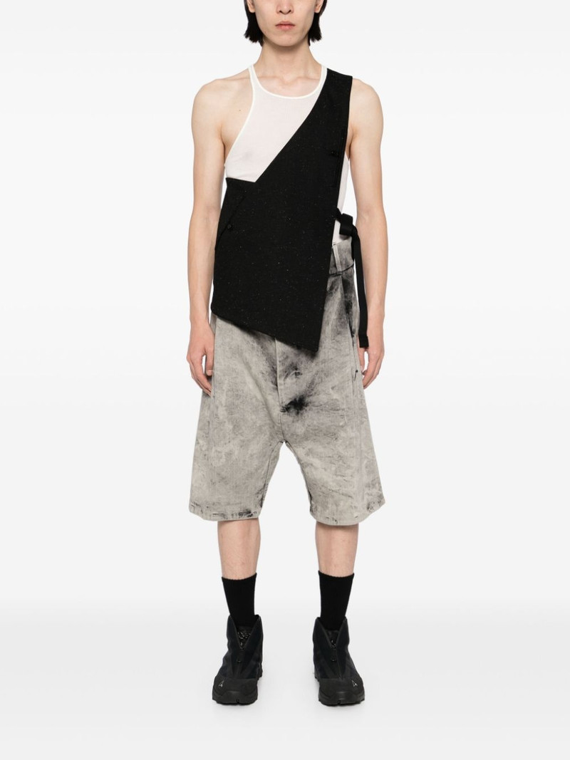 Boris Bidjan Saberi acid-washed denim shorts outlook