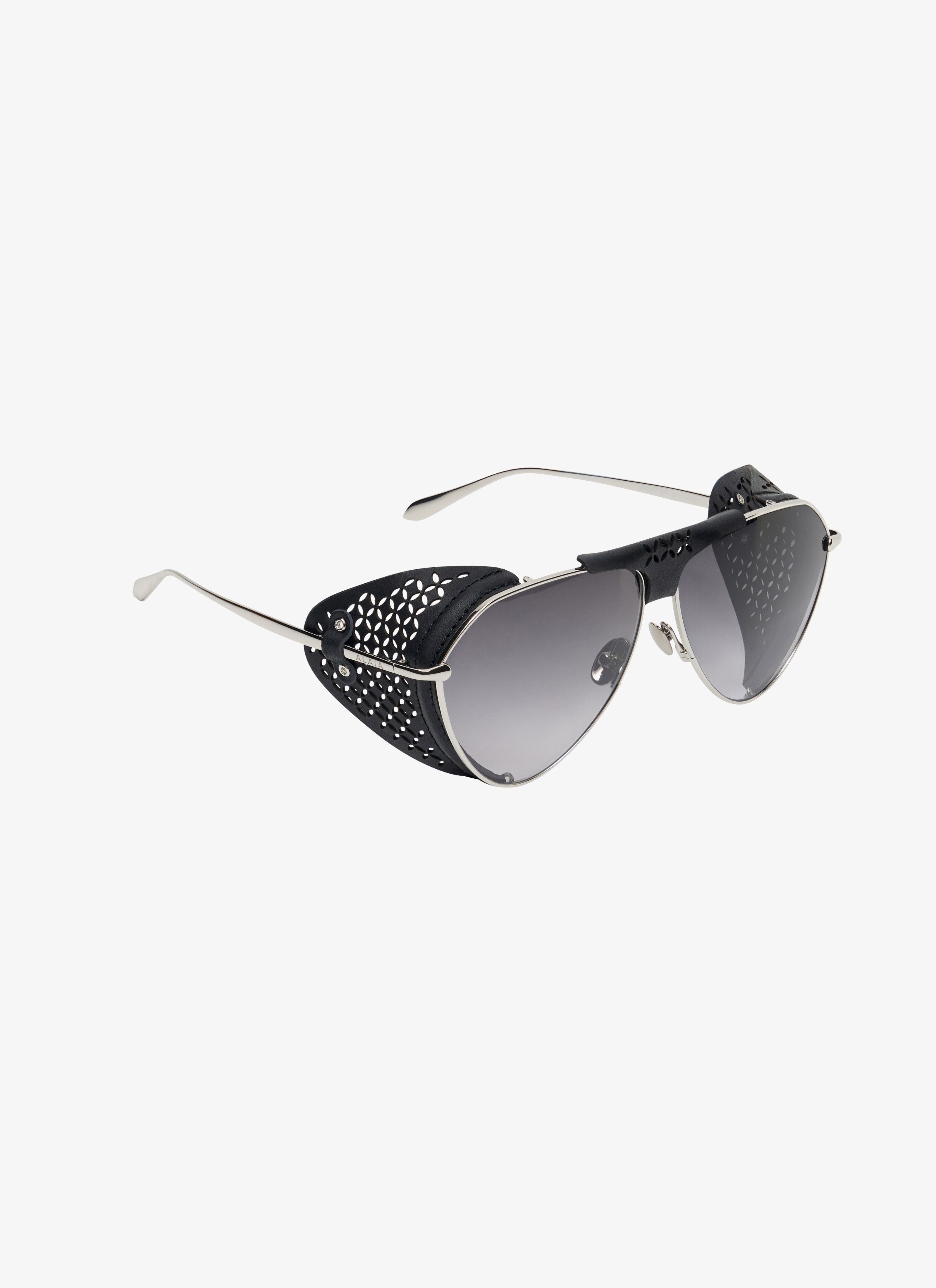 AVIATOR SUNGLASSES IN METAL AND LEATHER - 3