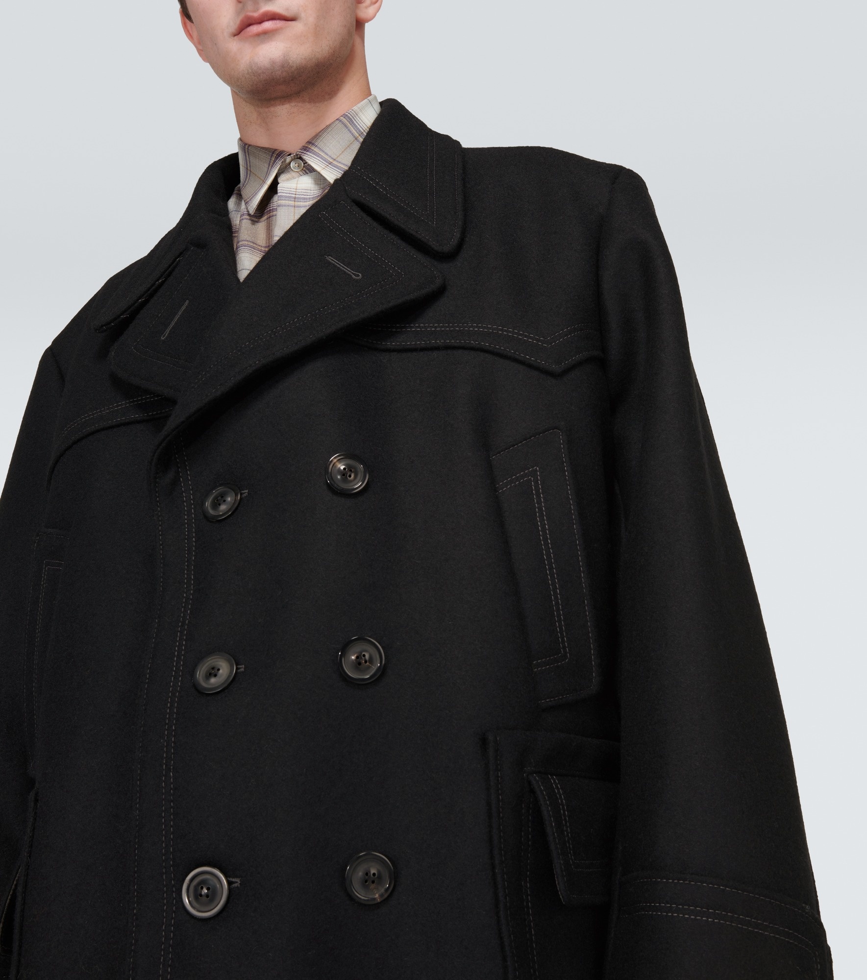 Wool-blend peacoat - 5