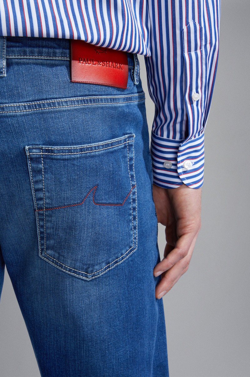 GIZA COTTON DENIM STRETCH JEANS 4