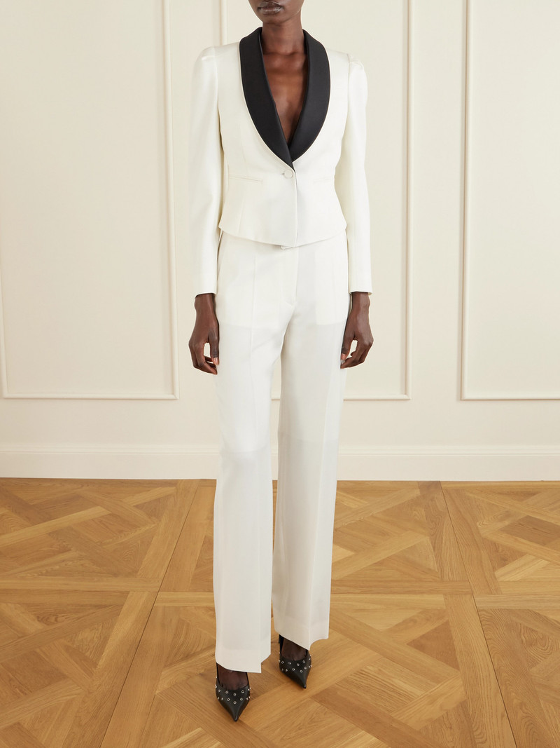 Alexander McQueen Grain De Poudre Wool Straight-leg Pants outlook