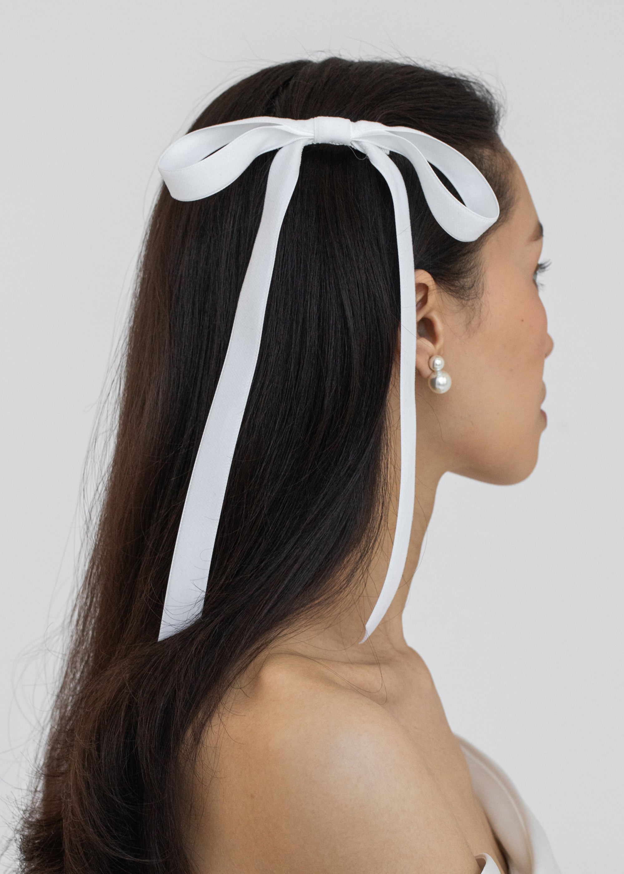 Aida Velvet Bow Barrette - 3