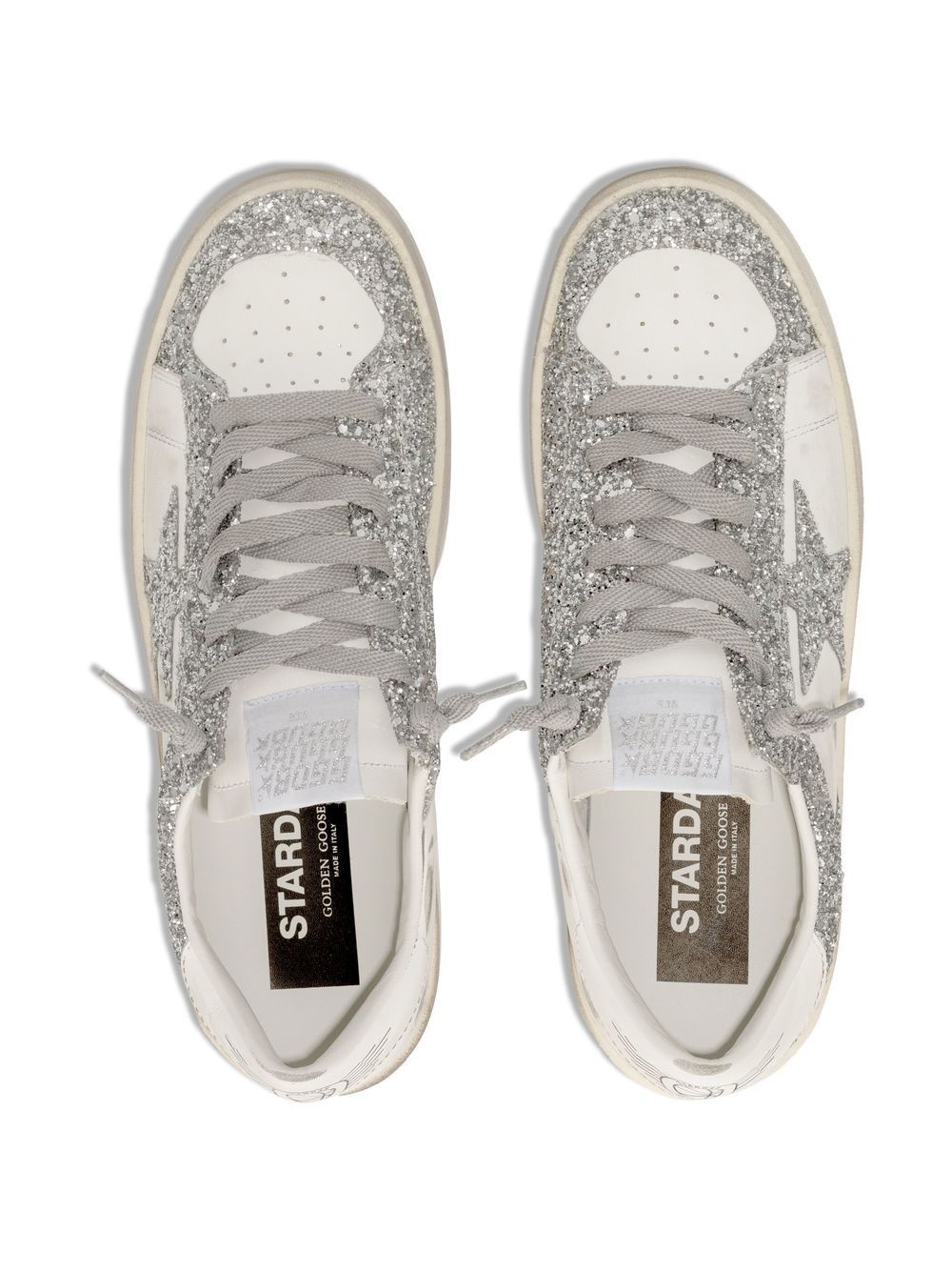 star-patch lace-up sneakers - 4