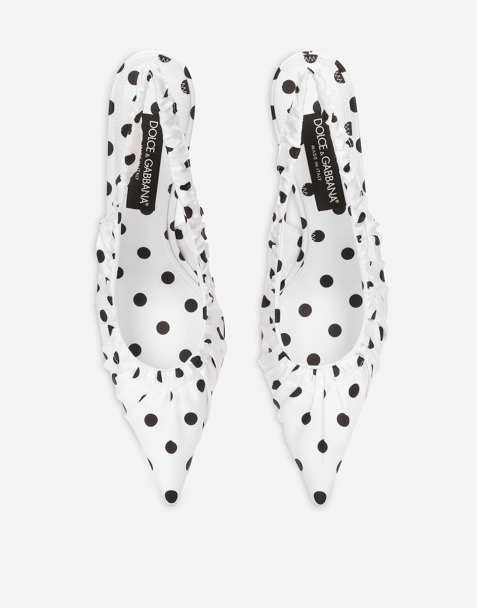 Printed satin slingbacks - 4