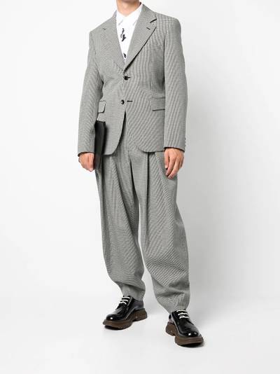 Comme des Garçons Homme Plus houndstooth-pattern wool blazer outlook