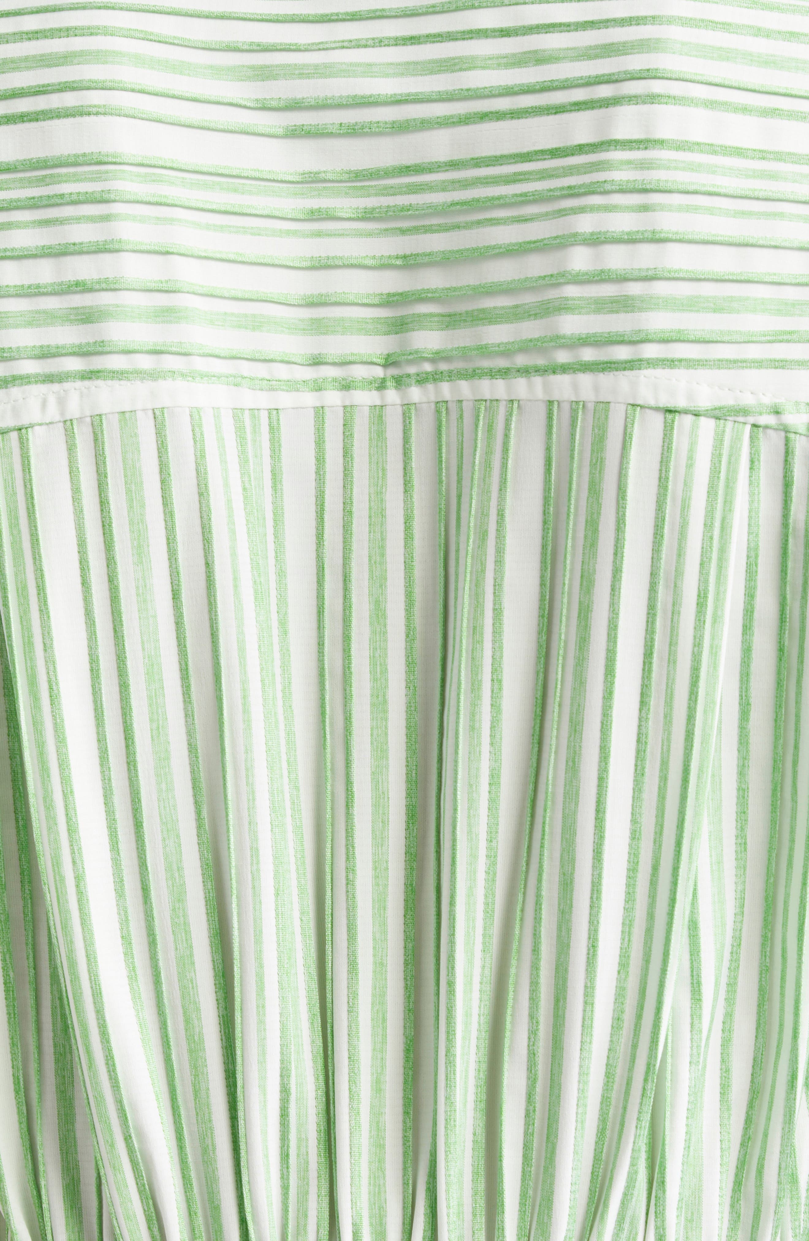 Derek Lam 10 Crosby Tora Stripe Poplin Sundress in Kelly Green/White at Nordstrom - 6