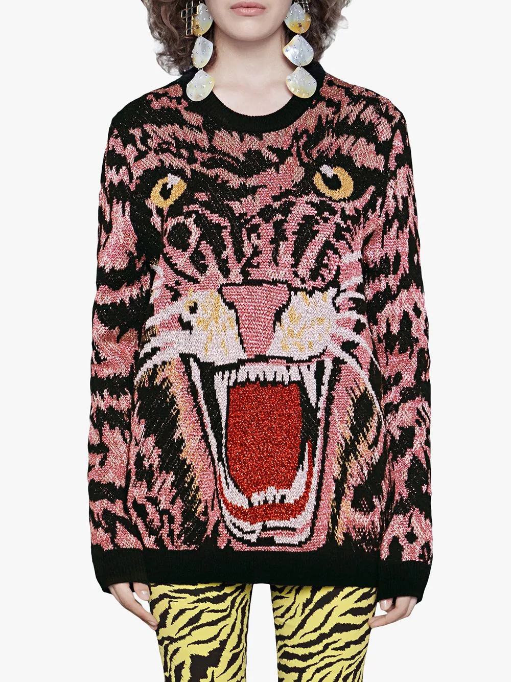 Lurex wool tiger sweater - 3