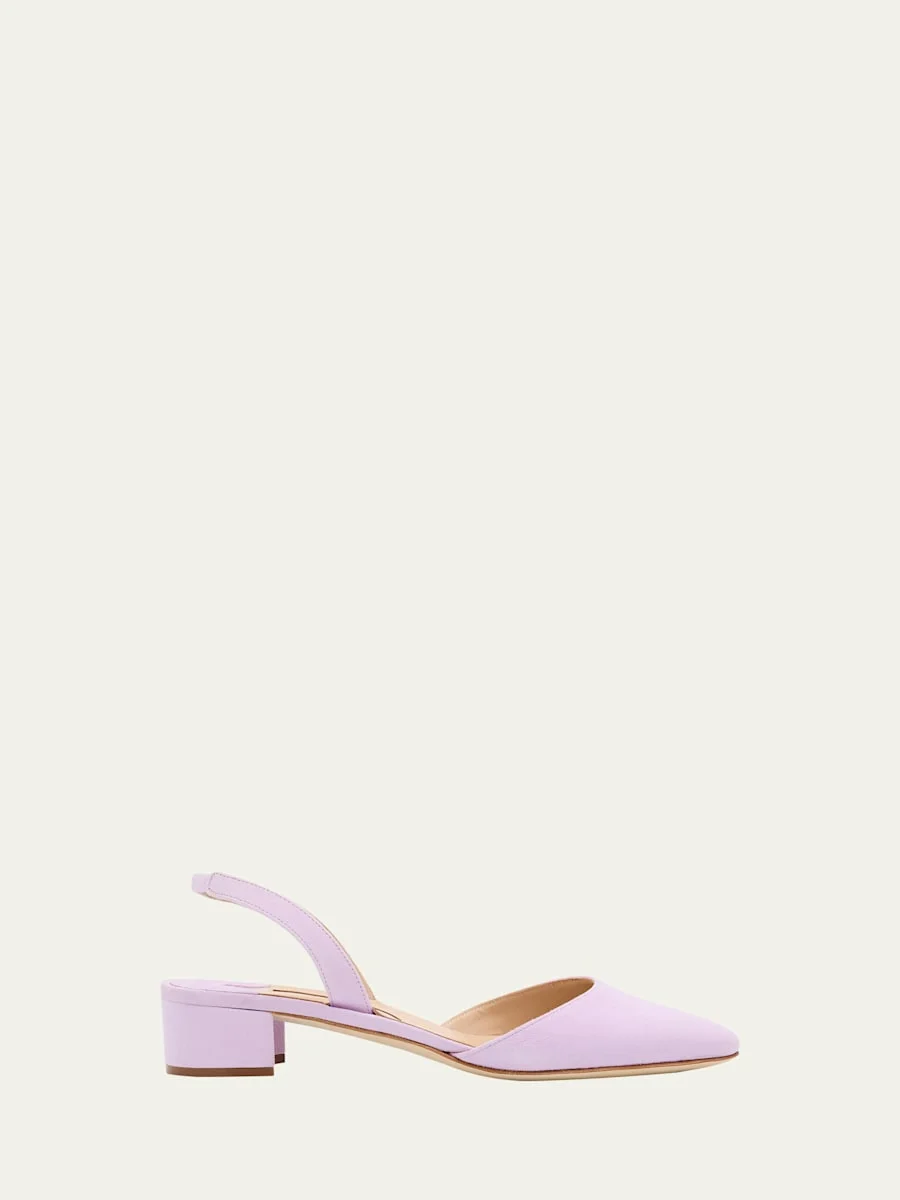 Aspro Suede Slingback Pumps - 1