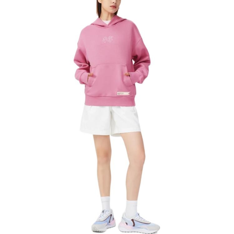 (WMNS) Li-Ning Logo Hoodie 'Pink' AWDS046-7 - 3