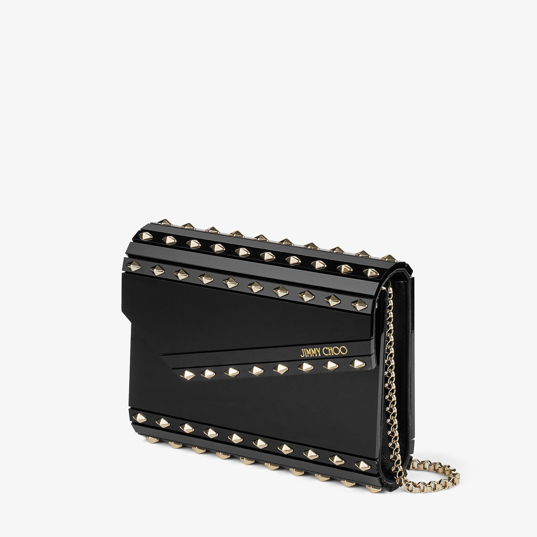 Candy
Black Acrylic Clutch Bag with Studs - 3