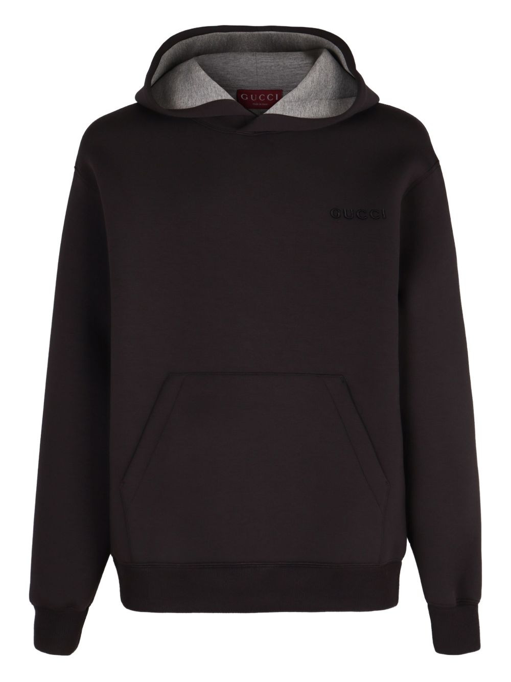 ribbed-cuff hoodie - 1
