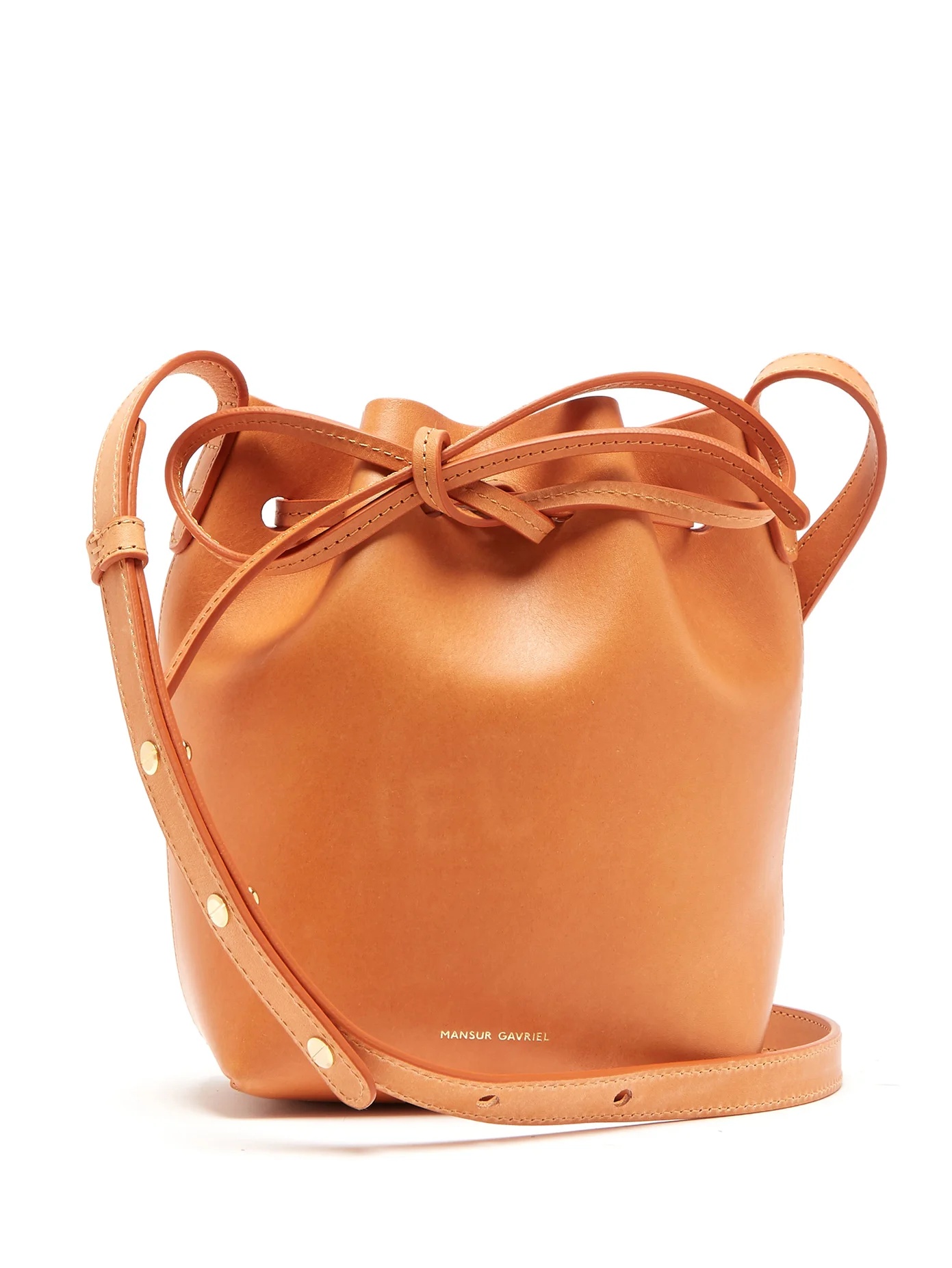 Pink-lined Mini Mini leather bucket bag - 1