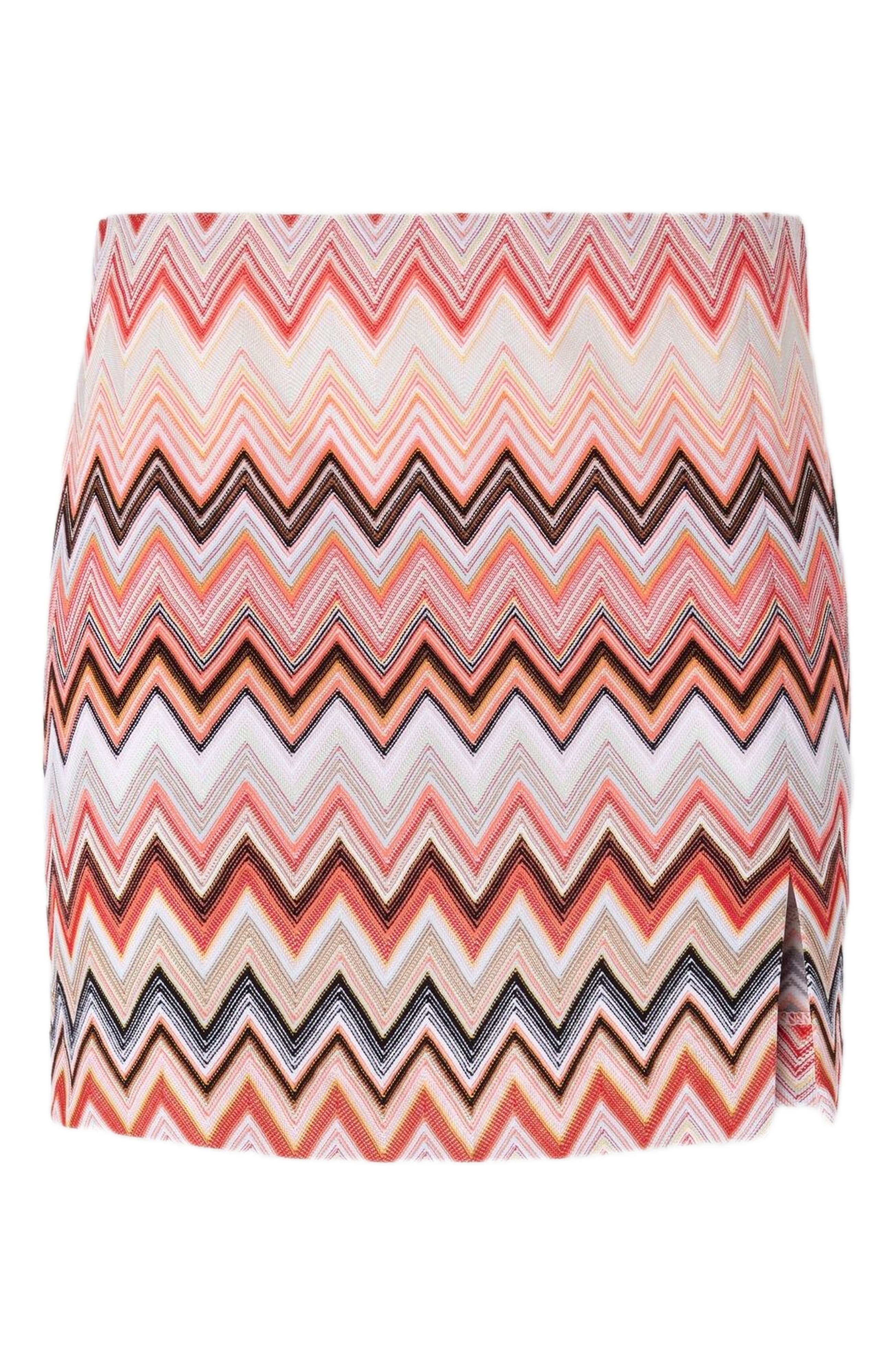 Missoni Zig Zag Cotton And Viscose Mini Skirt With Slit in Multicoloured at Nordstrom - 2