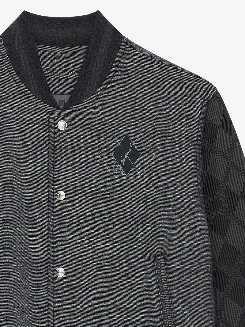 VARSITY JACKET IN DENIM WITH MONOGRAM 72 2