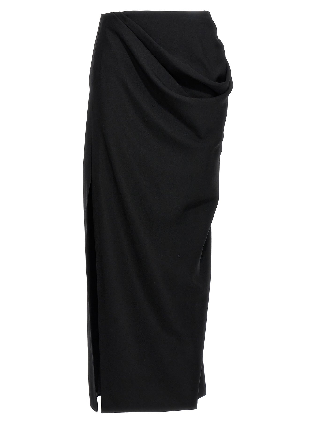 スカート alexander mcqueen 'Slashed Drape' skirt (745749QJACX 1000) Alexander McQueen Slashed Drape Skirts Black | wananluxury