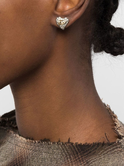Vivienne Westwood Petra heart-shape stud earrings outlook
