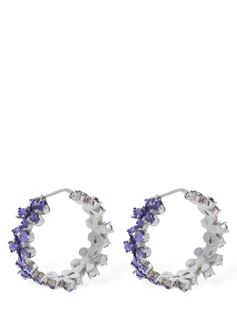 MINI LILY FLOWER HOOP EARRINGS - 4