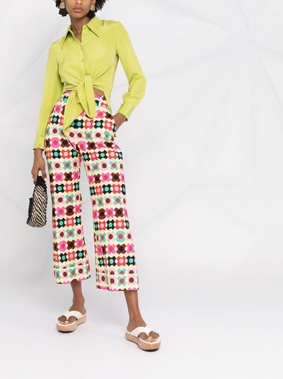 La DoubleJ Hendrix geometric-print trousers outlook