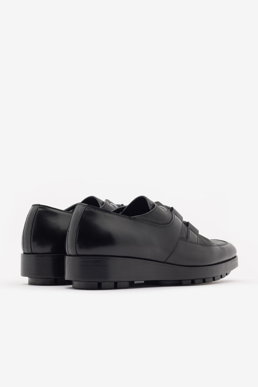 Kiko Kostadinov Priam Lace Up Shoes in Black | notreshop | REVERSIBLE