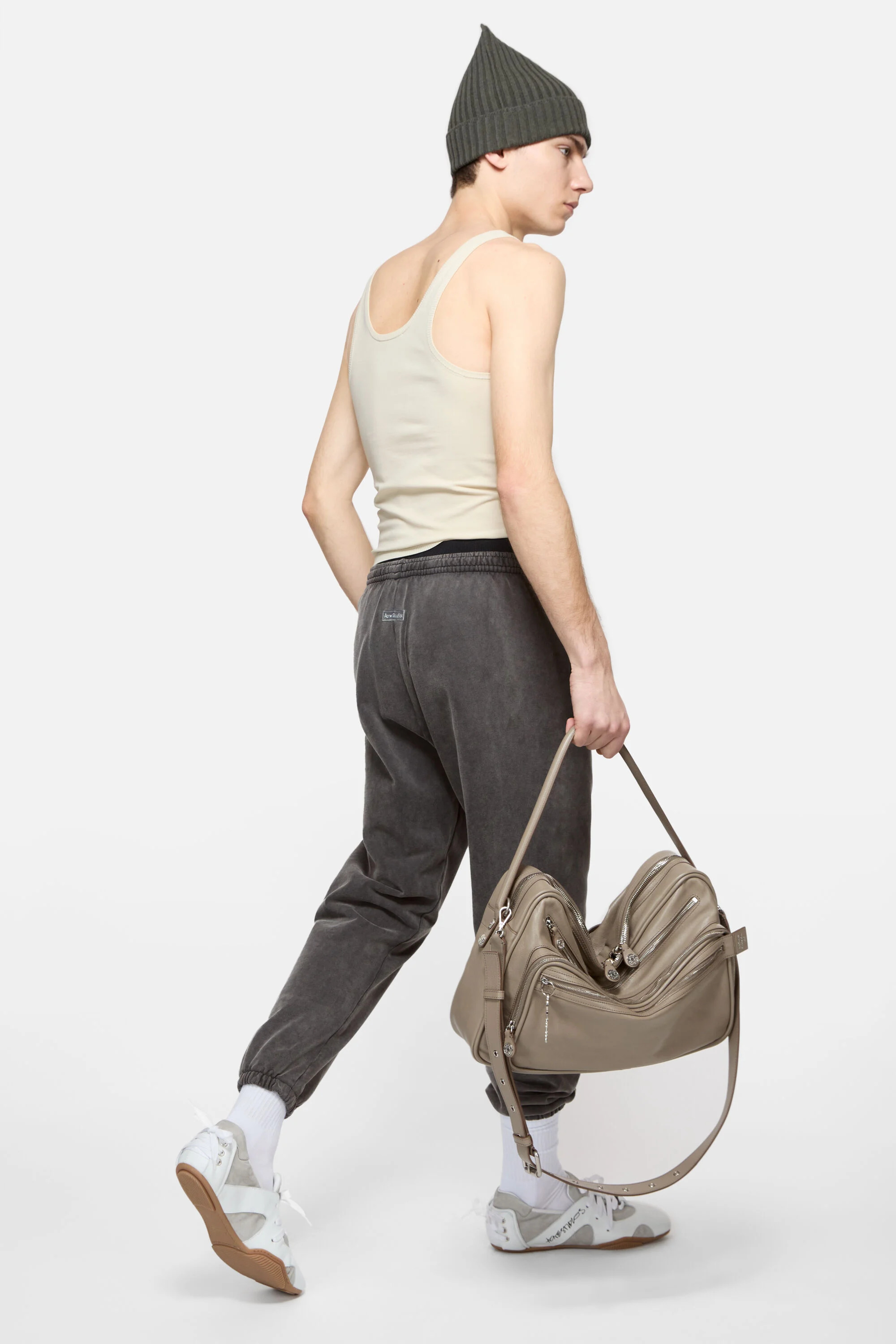 Cotton sweatpants - Faded black - 3