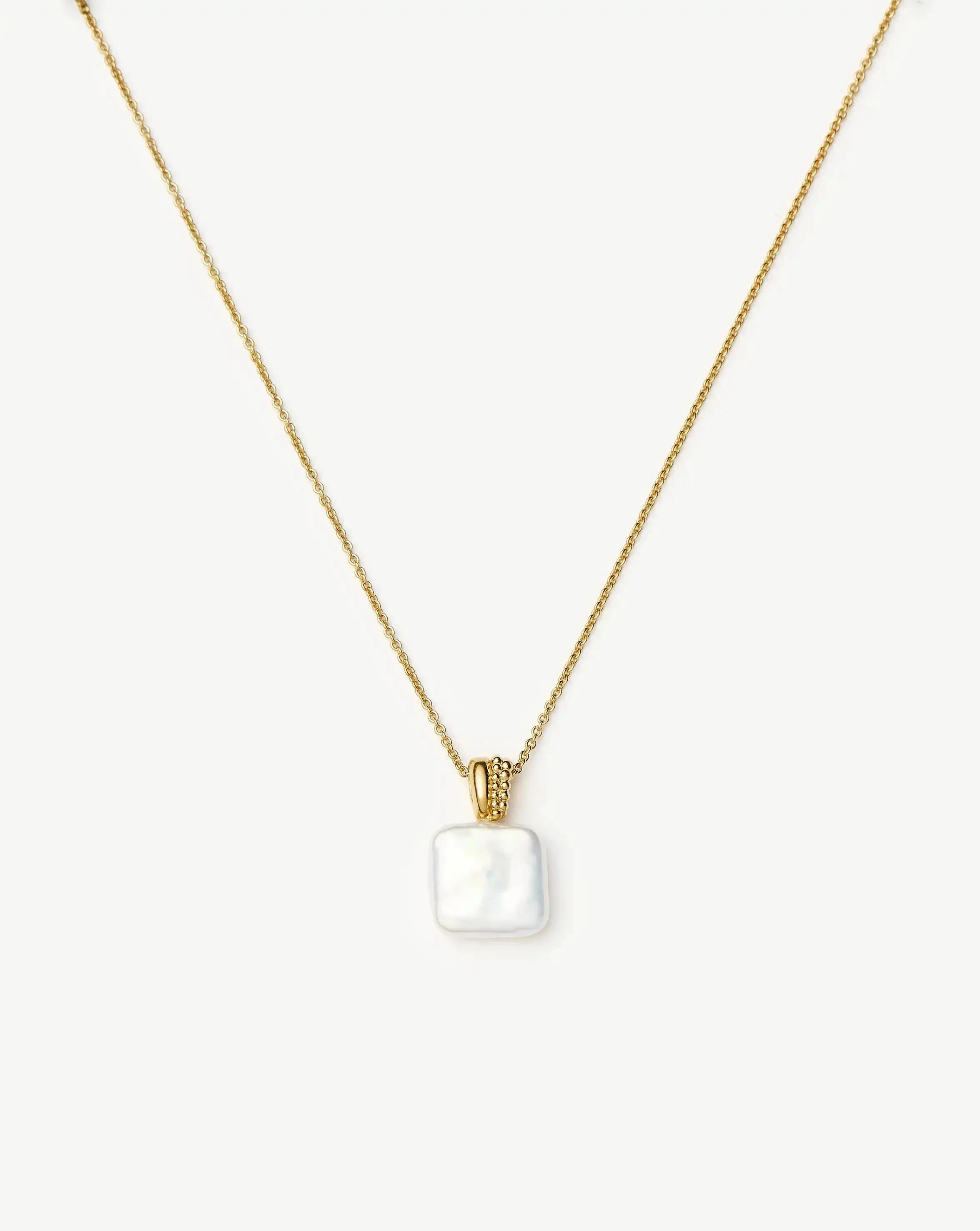 Square Pearl Baya Pendant Necklace - 1