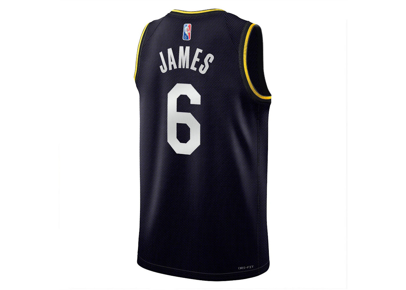 Nike NBA L.A. Lakers LeBron James Black MVP Swingman Jersey Black - 2
