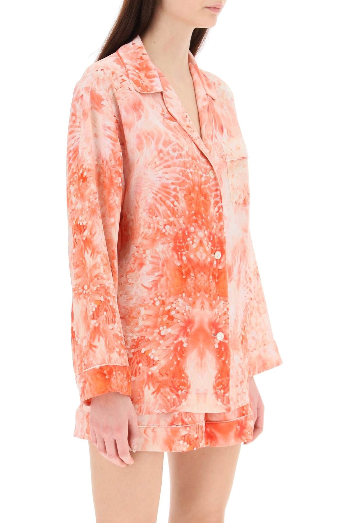 CORAL SILK SHIRT - 3