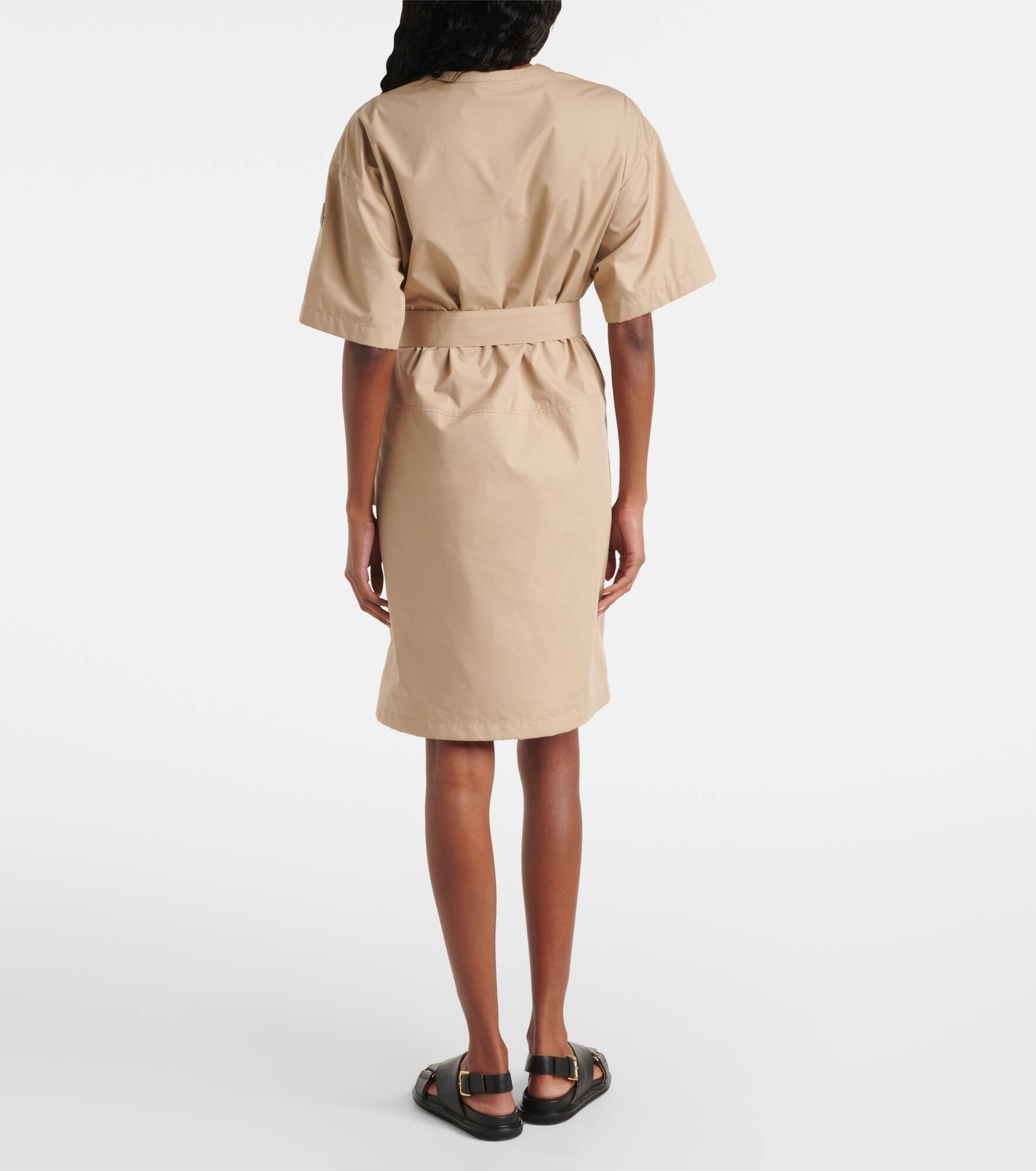 Belted cotton-blend minidress - 3
