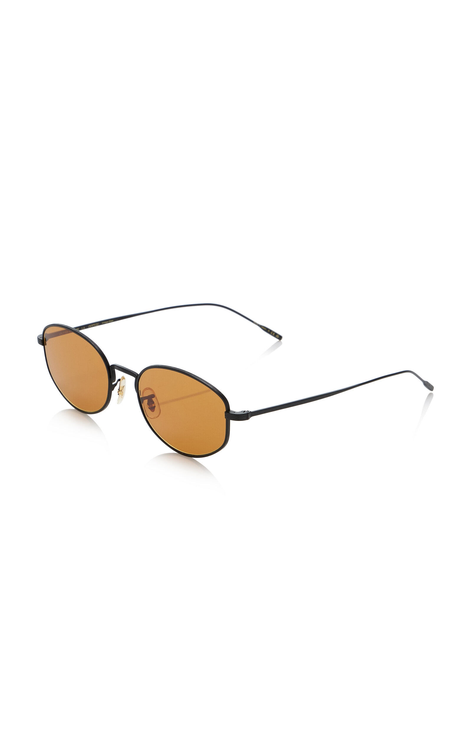 Estra Round-Frame Titanium Sunglasses orange - 3