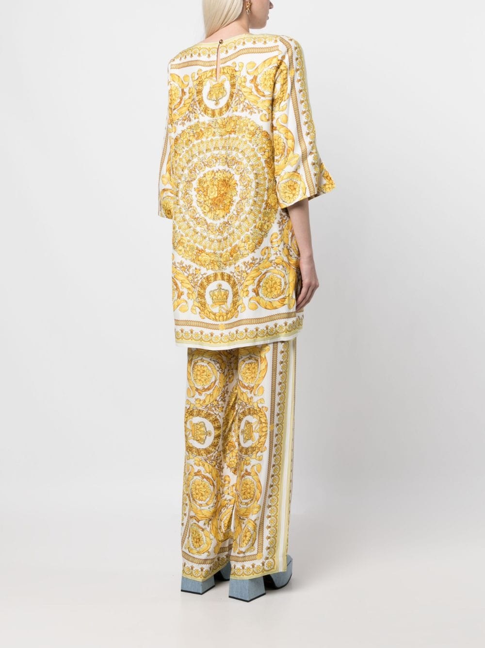 Barocco-print blouse - 4
