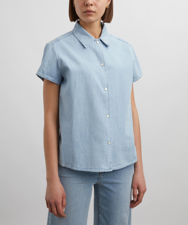 A.P.C. Marin Short-Sleeve Denim Shirt outlook