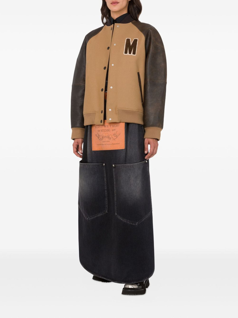 Moschino contrast-sleeves bomber jacket outlook