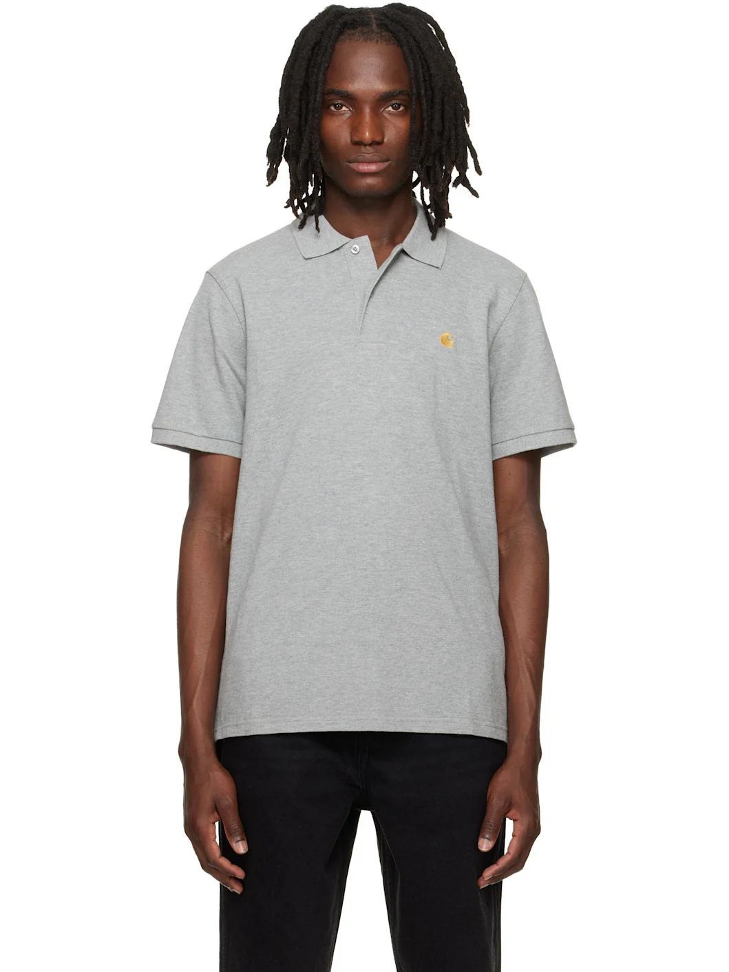 Gray Chase Pique Polo - 1