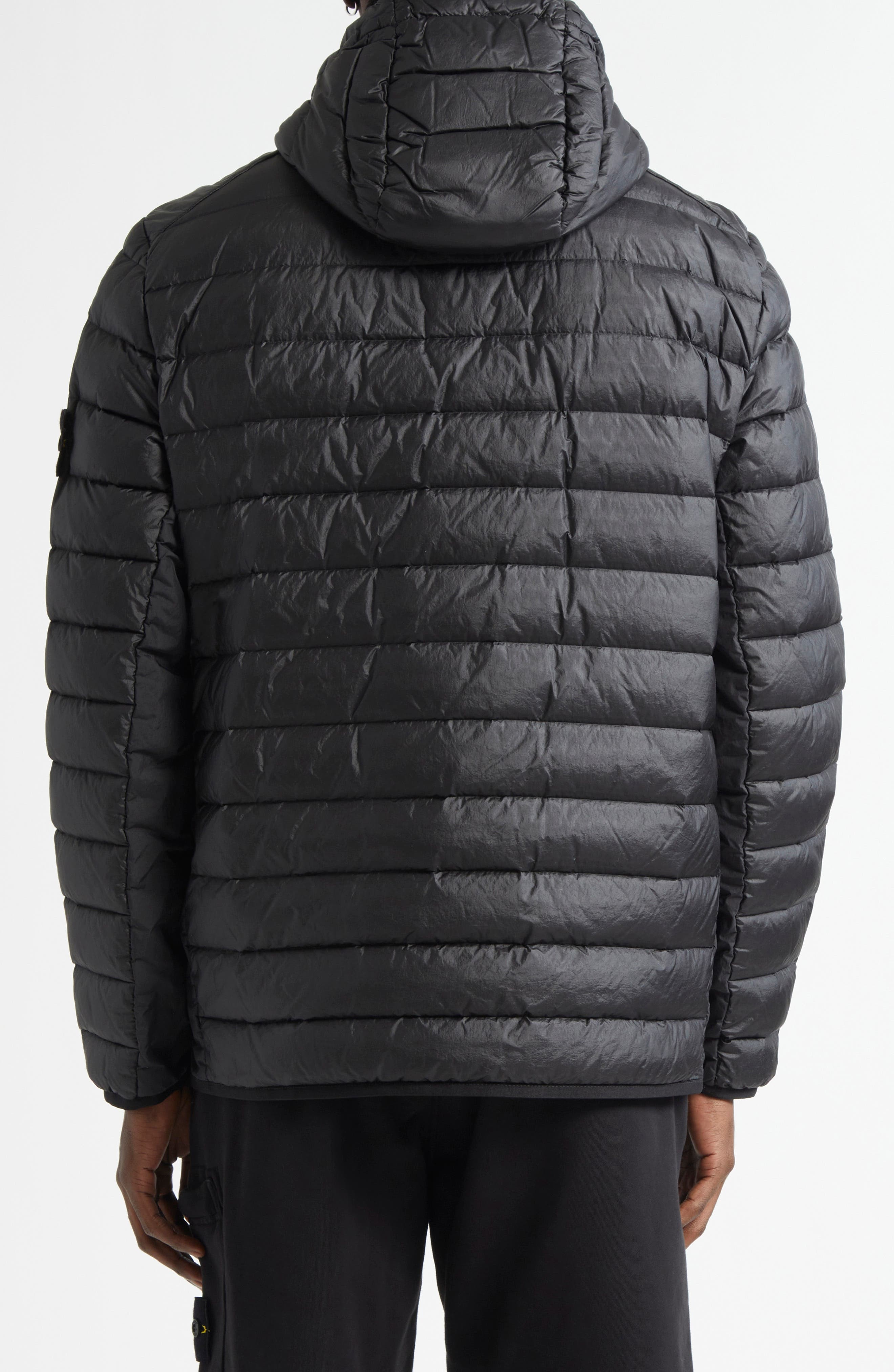 Stone Island Hooded Down Puffer Jacket in Black at Nordstrom - 2