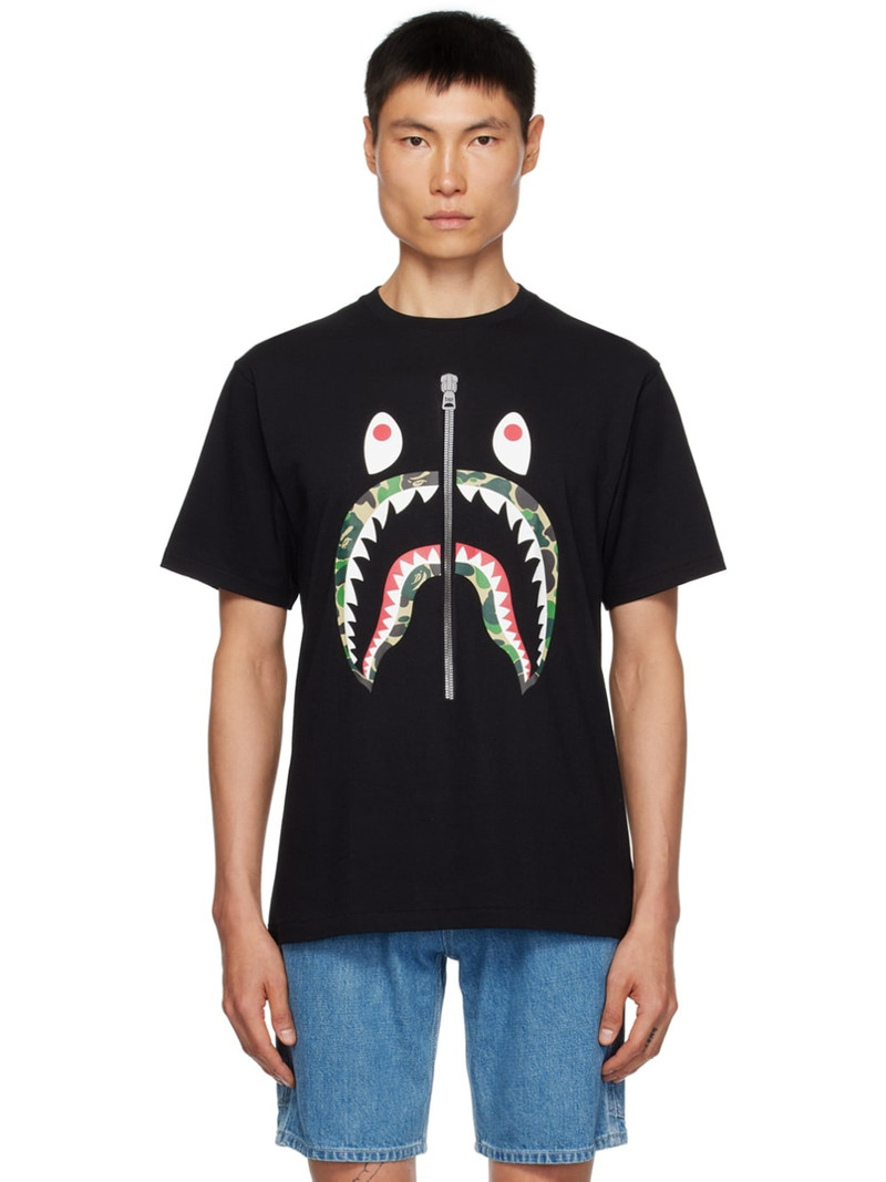 Black ABC Camo Shark T-Shirt - 1