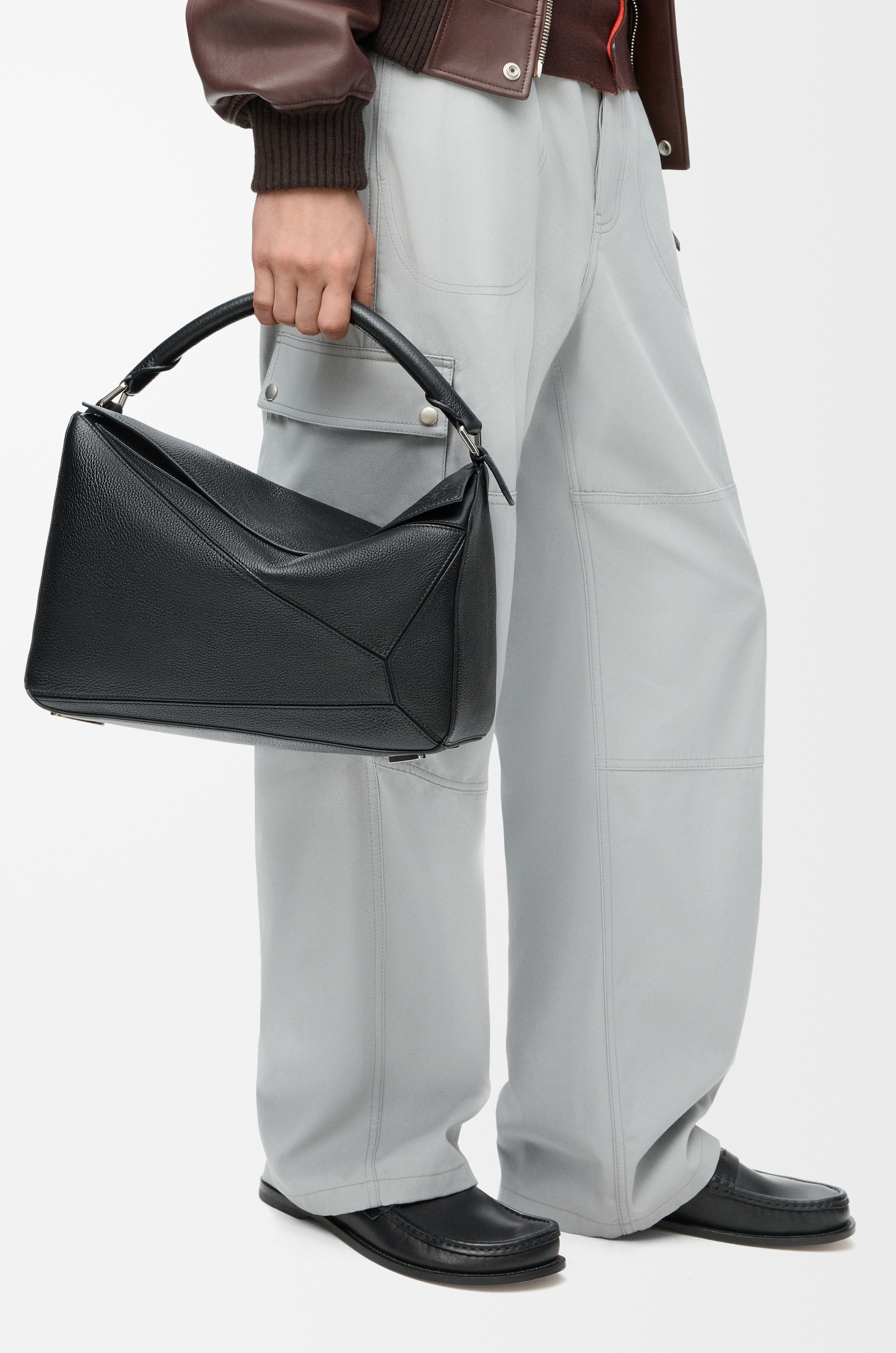 Large Puzzle bag in supple grained calfskin - 2