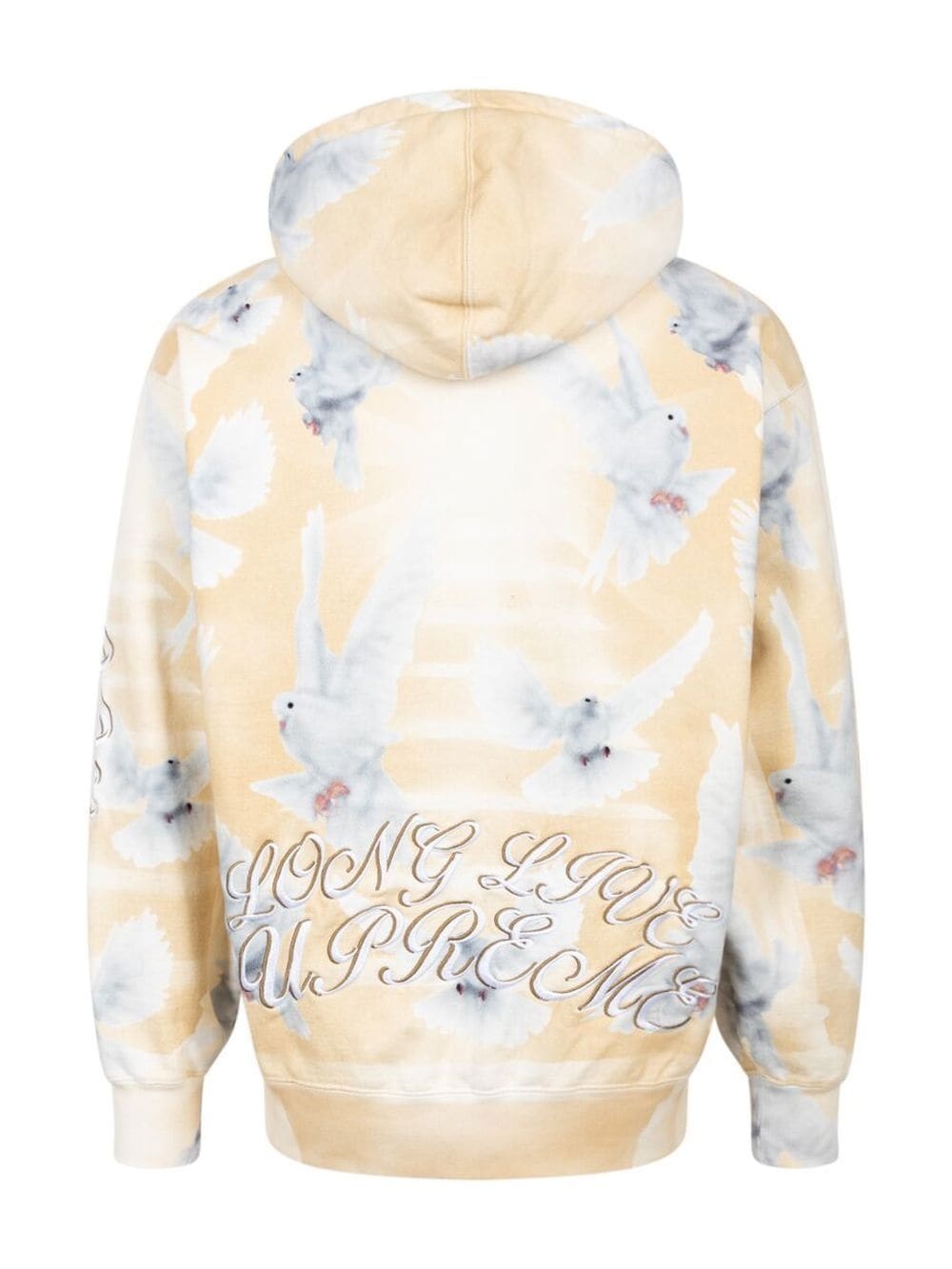 Doves-print hoodie - 2