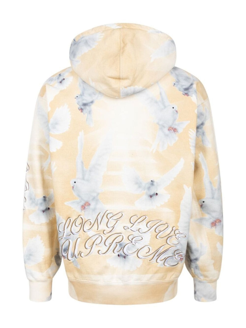 Supreme Doves-print hoodie outlook
